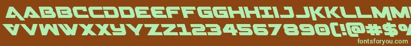 Geminaleft Font – Green Fonts on Brown Background