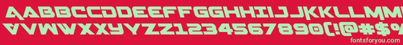 Geminaleft Font – Green Fonts on Red Background