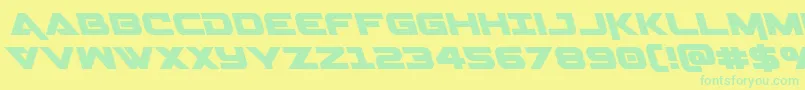 Geminaleft Font – Green Fonts on Yellow Background