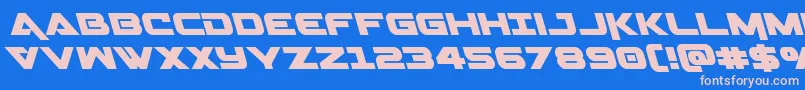 Geminaleft Font – Pink Fonts on Blue Background