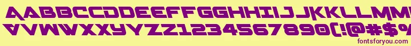 Geminaleft Font – Purple Fonts on Yellow Background