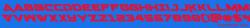Geminaleft-fontti – punaiset fontit sinisellä taustalla