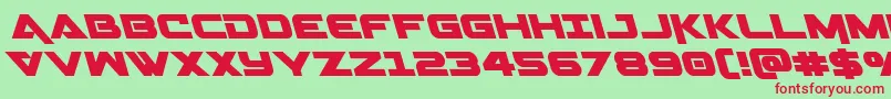 Geminaleft Font – Red Fonts on Green Background