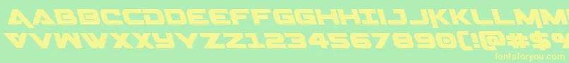 Geminaleft Font – Yellow Fonts on Green Background