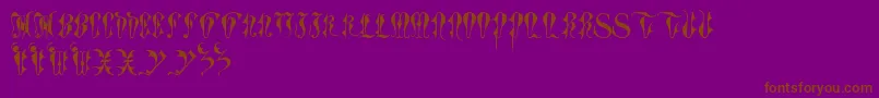 ToryGothicCaps Font – Brown Fonts on Purple Background