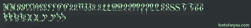 ToryGothicCaps Font – Green Fonts on Black Background