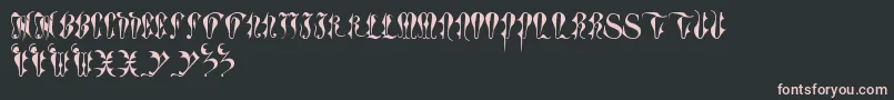 ToryGothicCaps Font – Pink Fonts on Black Background