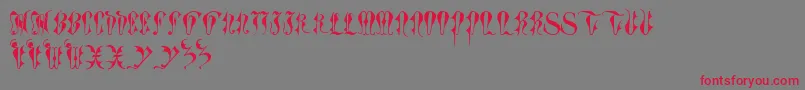 ToryGothicCaps Font – Red Fonts on Gray Background