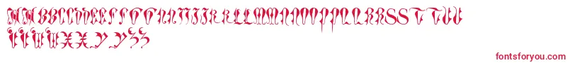 ToryGothicCaps Font – Red Fonts on White Background