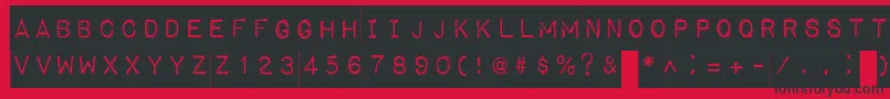 ImpactLabel Font – Black Fonts on Red Background