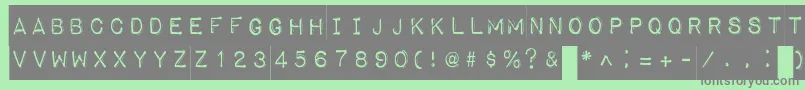 ImpactLabel Font – Gray Fonts on Green Background