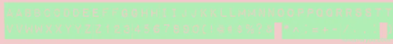 ImpactLabel Font – Green Fonts on Pink Background