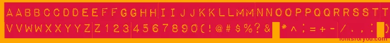 ImpactLabel Font – Red Fonts on Orange Background