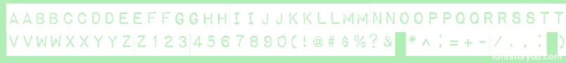 ImpactLabel Font – White Fonts on Green Background