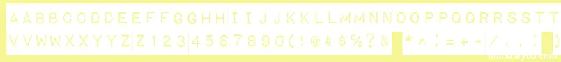 ImpactLabel Font – White Fonts on Yellow Background