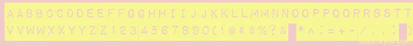 ImpactLabel Font – Yellow Fonts on Pink Background