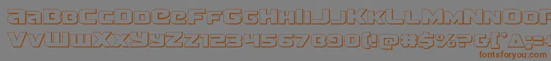Шрифт Terran3D – коричневые шрифты на сером фоне