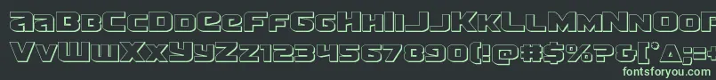 Terran3D Font – Green Fonts on Black Background