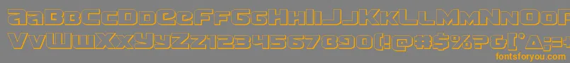 Terran3D Font – Orange Fonts on Gray Background