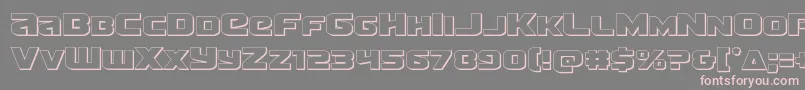 Terran3D Font – Pink Fonts on Gray Background