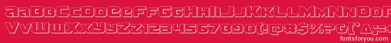 Terran3D Font – Pink Fonts on Red Background