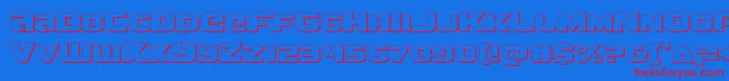 Terran3D Font – Red Fonts on Blue Background