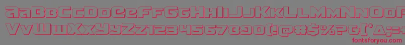 Terran3D Font – Red Fonts on Gray Background