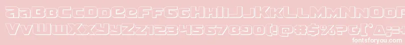 Terran3D Font – White Fonts on Pink Background
