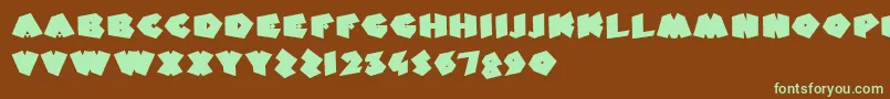 FatFantasy Font – Green Fonts on Brown Background