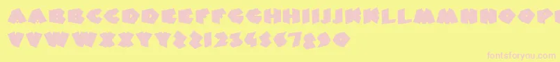 FatFantasy Font – Pink Fonts on Yellow Background