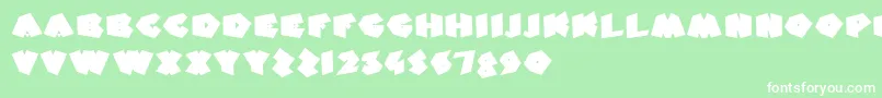 FatFantasy Font – White Fonts on Green Background