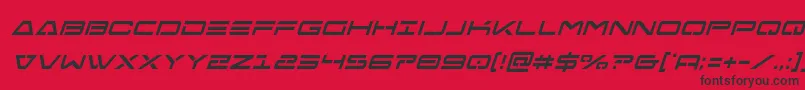 フォントFreeagentcondital – 赤い背景に黒い文字