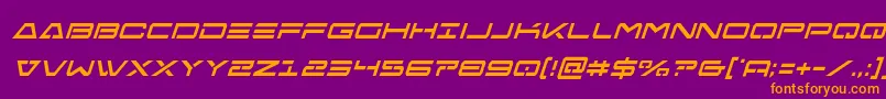 Freeagentcondital Font – Orange Fonts on Purple Background