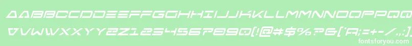 Freeagentcondital Font – White Fonts on Green Background