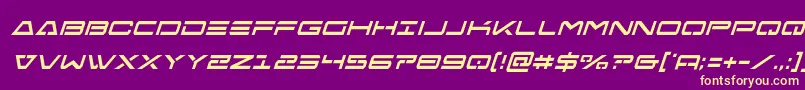 Freeagentcondital Font – Yellow Fonts on Purple Background