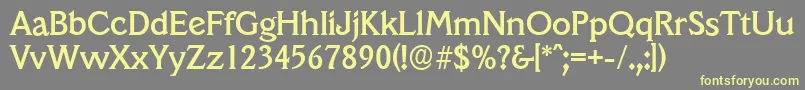 VeracruzserialMediumRegular Font – Yellow Fonts on Gray Background
