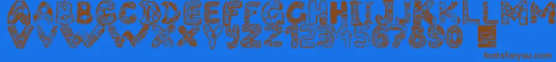 More about Filledabc Font Filledabc Font – Brown Fonts on Blue Background