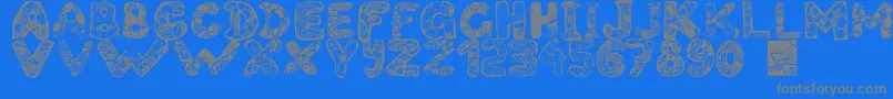 fuente Filledabc – Fuentes Grises Sobre Fondo Azul