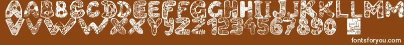Шрифт Filledabc – белые шрифты на коричневом фоне