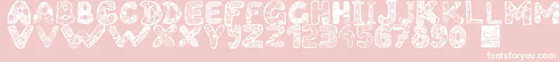 Filledabc Font – White Fonts on Pink Background