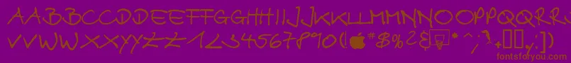 Alex Font – Brown Fonts on Purple Background