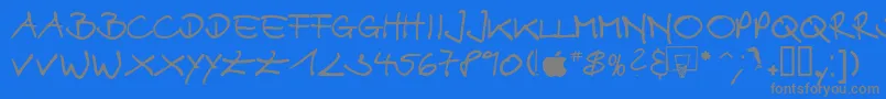 Alex Font – Gray Fonts on Blue Background