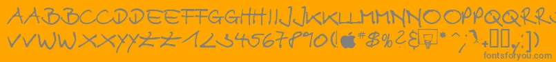 Alex Font – Gray Fonts on Orange Background
