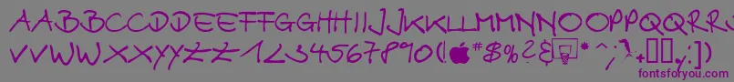 Alex Font – Purple Fonts on Gray Background