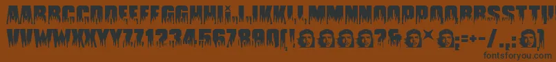 Guevara Font – Black Fonts on Brown Background