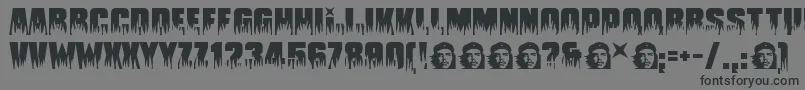 Guevara Font – Black Fonts on Gray Background
