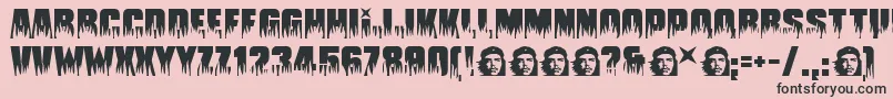 Guevara Font – Black Fonts on Pink Background