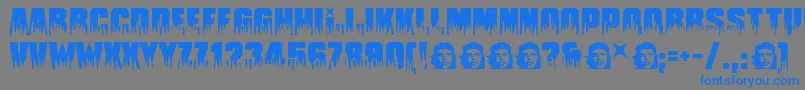 Guevara Font – Blue Fonts on Gray Background