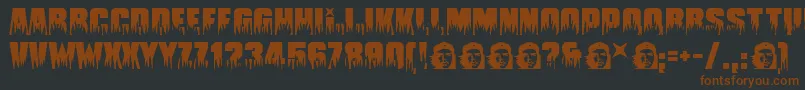 Guevara Font – Brown Fonts on Black Background