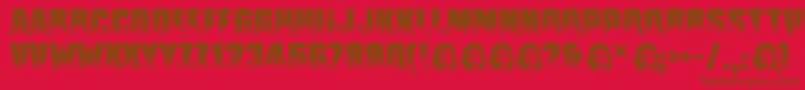 Guevara Font – Brown Fonts on Red Background